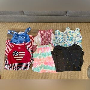 Girls Gently Used 6 Piece Size 7 & 7/8 Dress Bundle